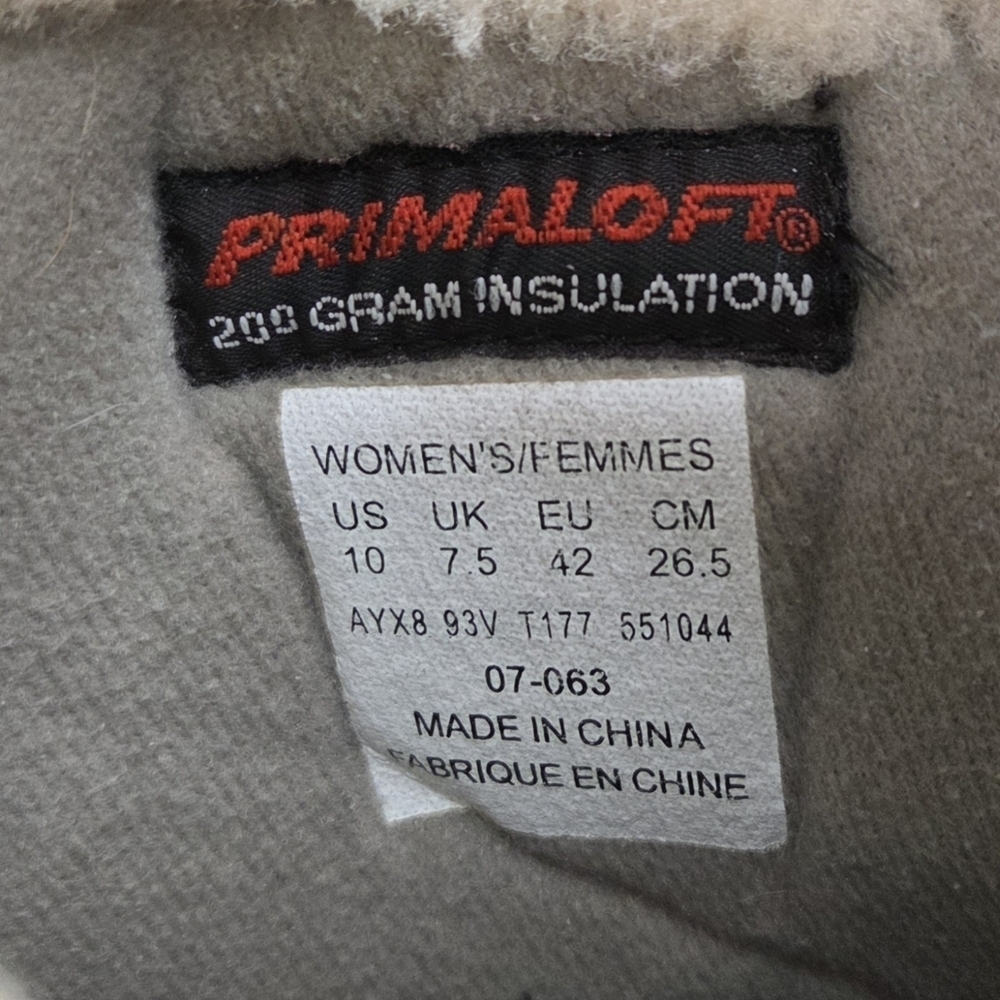 The North Face Primaloft Womens Winter‎ Insulated Brown Boots Back Zip Size 10 - Picture 12 of 13